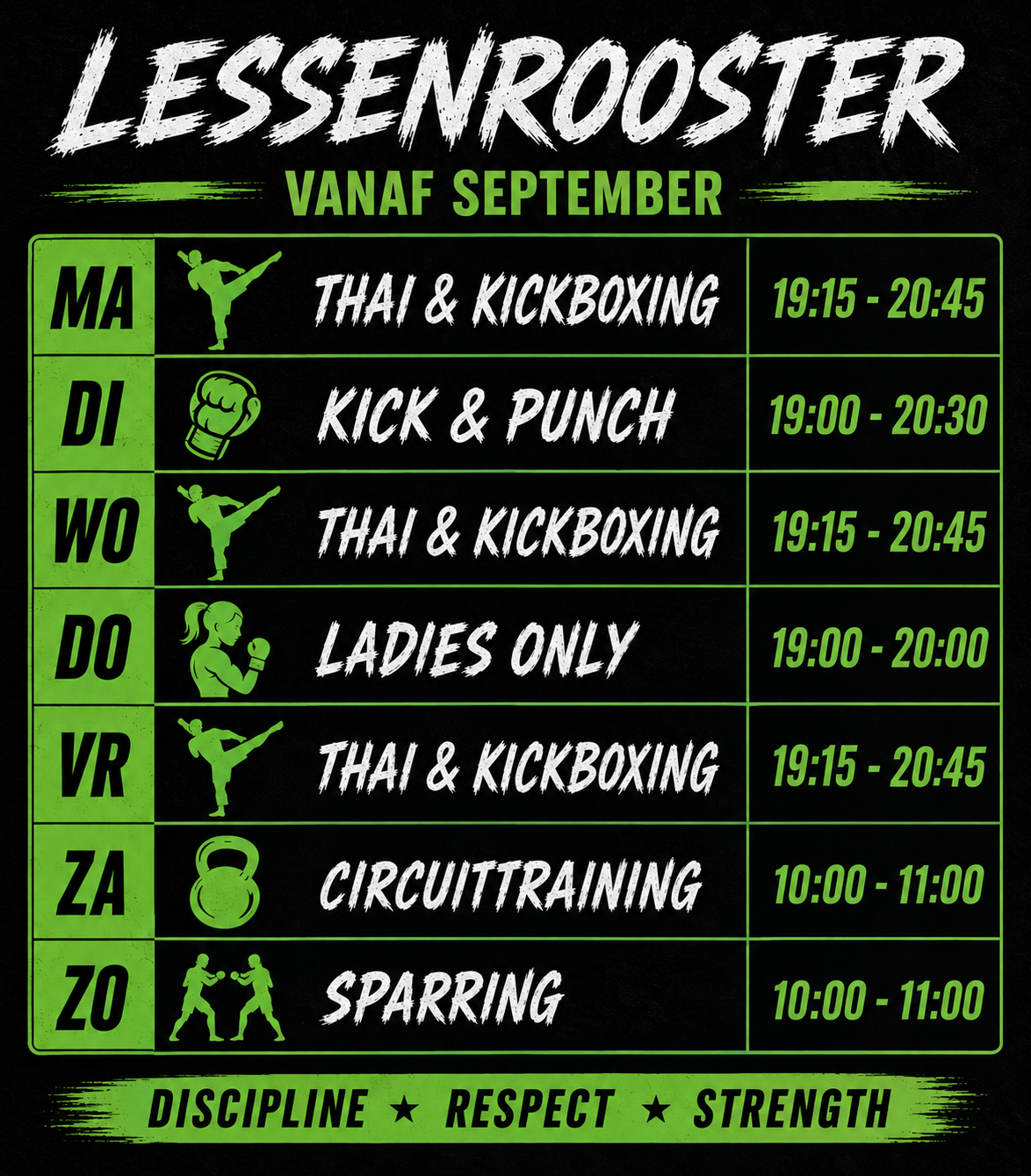 Lessen rooster